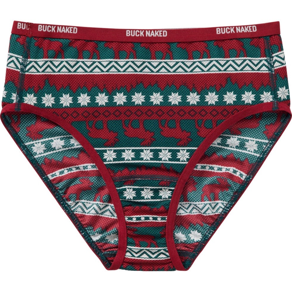 Women's Buck Naked Briefs Limited Edition
Item 73514 Christmas Moose Small NEW